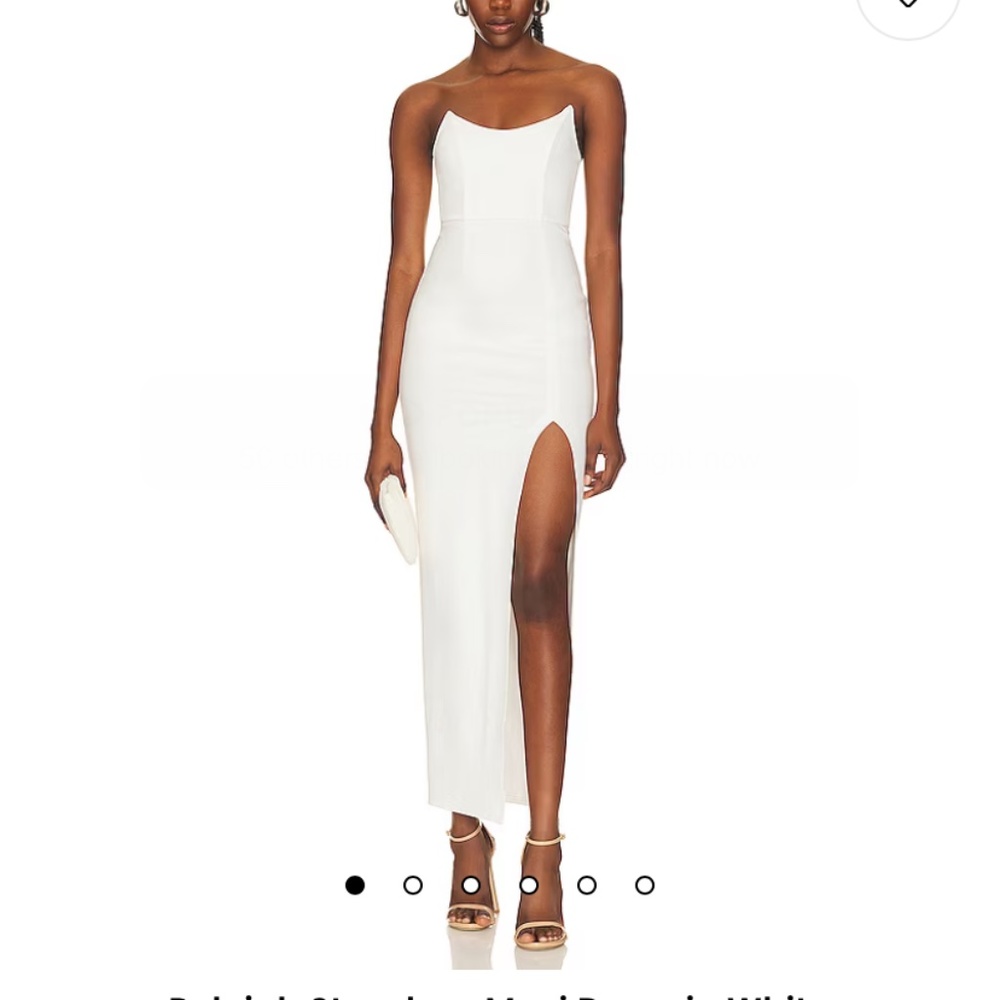 Superdown White Strapless Maxi Dress, size Small